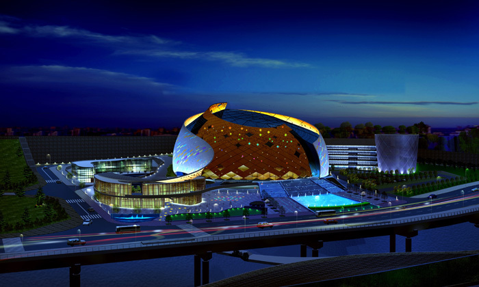 revit办公模型资料下载-基于Revit平台的复杂建筑BIM应用-重庆国际马戏城