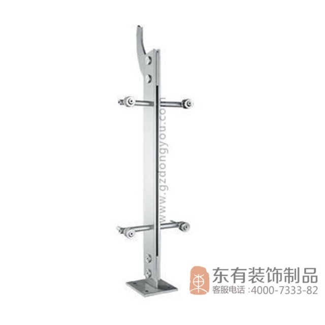 商场不锈钢扶手cad资料下载-不锈钢双扁钢玻璃立柱批发（DY8144）
