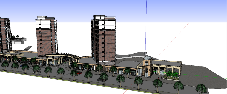 古典商业建筑景观3D模型资料下载-东区-古典商业加建调整建筑设计