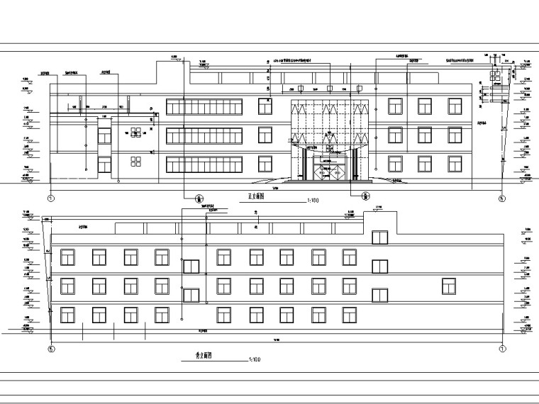 楼梯平立剖图资料下载-现代多层宾馆酒店建筑设计方案施工图CAD
