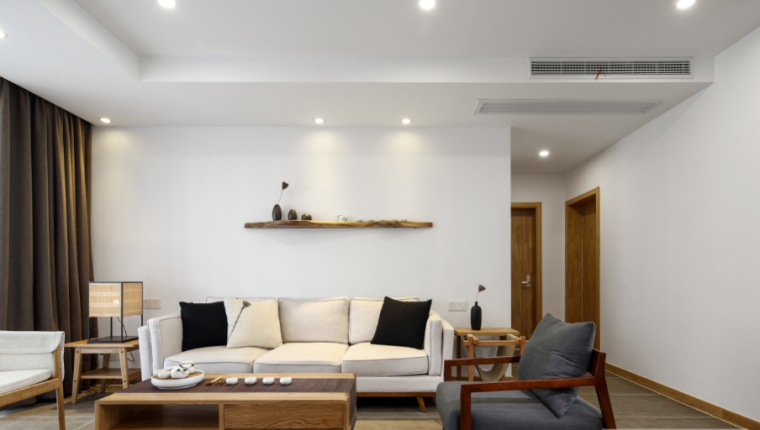 日式风格三居室住宅设计施工图（附效果图）-客厅
