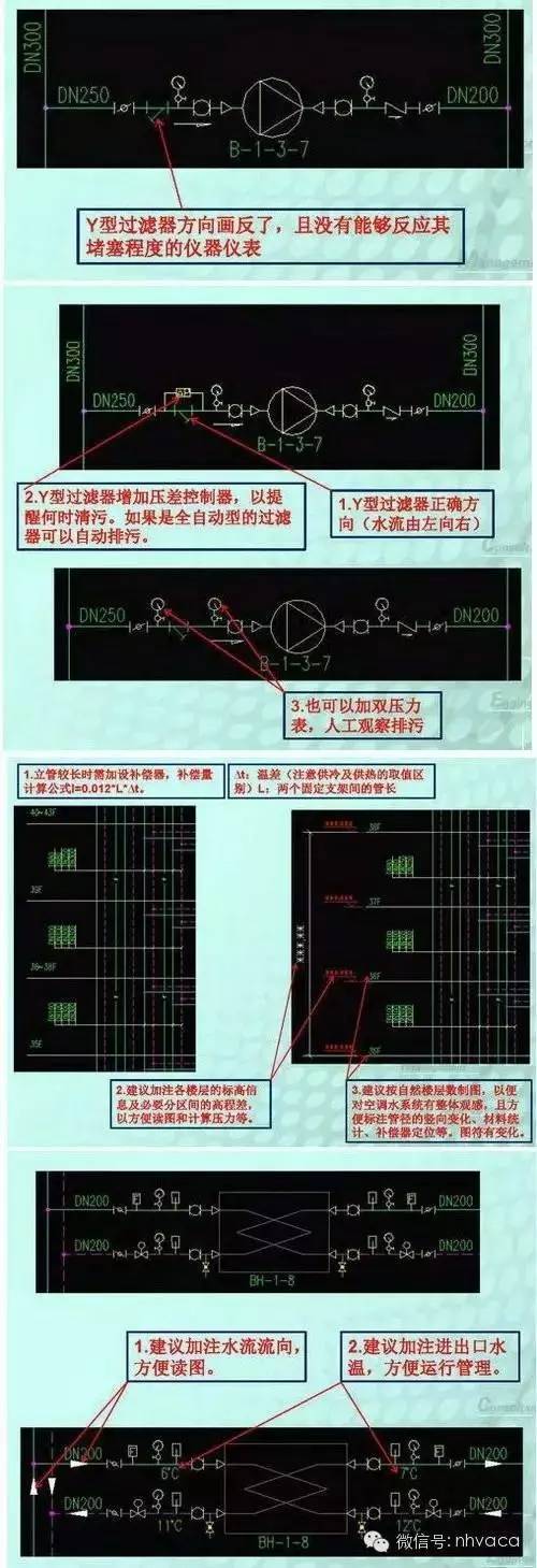 暖通制图图集资料下载-空调水系统制图常见问题汇总