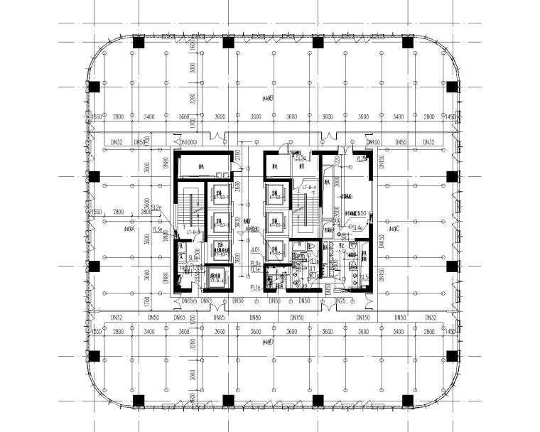 800平米餐厅CAD图资料下载-[上海]某商业办公综合楼给排水施工图（含消防、给排水平面及系统图纸等）