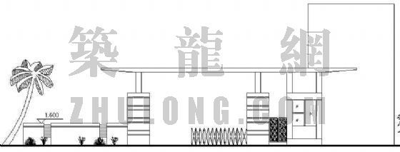 各大高校大门设计方案资料下载-某大门设计方案（4）