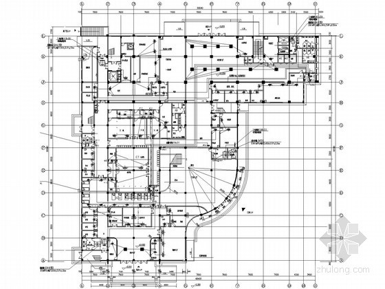 [江西]高层医院电气施工图-动力平面图 