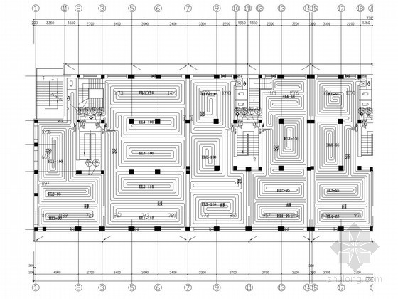 徐州某住宅楼采暖系统资料下载-[黑龙江]住宅楼地暖系统设计施工图（含地热干管）