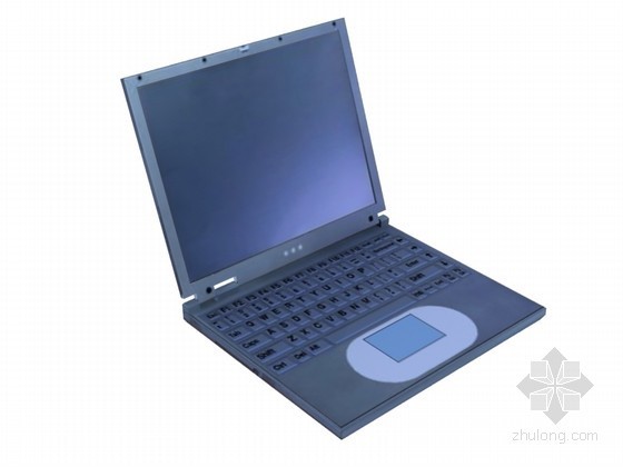 cad模型笔记本资料下载-老式笔记本3D模型下载