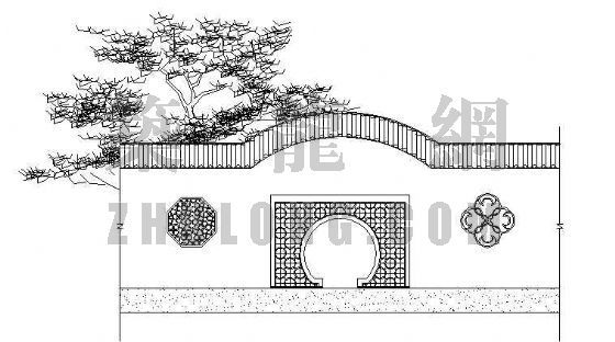 立面镂空景墙cad资料下载-静幽小筑景墙立面方案