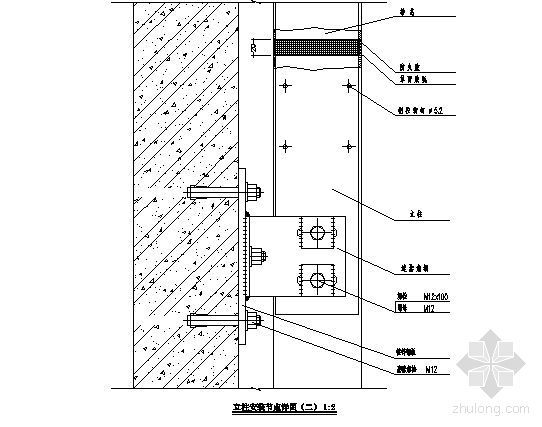 立柱安装节点详图（二）