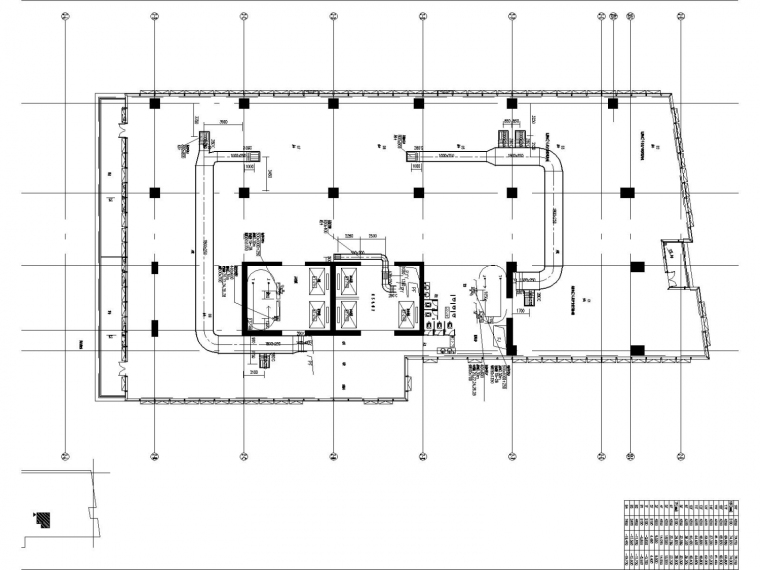 高层商业办公楼空调通风防排烟施工图设计（节能设计）-B栋二十四~二十七层防排烟系统平面图