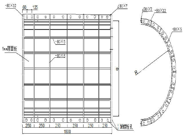 浙江路宽36m省道改建实施性施工组织设计230页（含互通及5座桥）-圆柱墩模板设计示意图.jpg