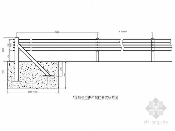 道路护栏资料下载-道路工程柔性安全护栏设计通用图