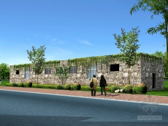 建筑景观3D模型资料下载-室外公共建筑3d模型下载
