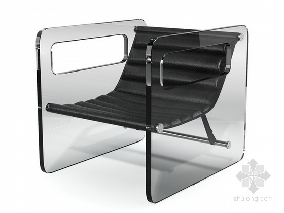 小区成品休闲座椅资料下载-单人休闲座椅3d模型下载