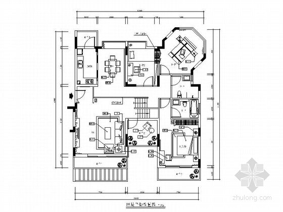 跃层效果图装修资料下载-[东莞]高端社区现代三居室样板房装修图（含效果图）