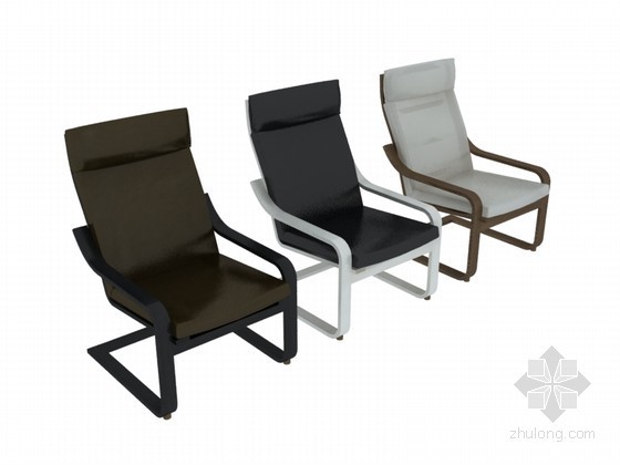 休闲桌椅下载资料下载-现代休闲椅3D模型下载
