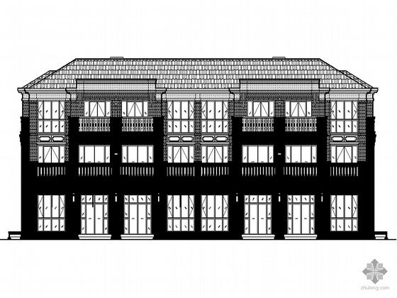 公共厕所建筑施工详图资料下载-某房产公司古运河项目现代简约型联排别墅（四种房型含地下车库）建筑施工套图