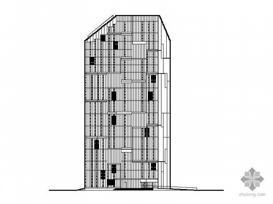 SOHO住宅施工图资料下载-[威海]某十六层商业综合楼建筑施工图（商业、住宅、办公）