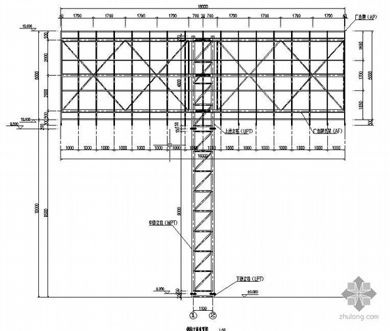 路边广告牌设计施工图资料下载-两个路边钢结构广告牌结构设计图