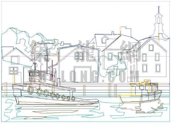 苏式风格建筑图纸资料下载-风格建筑图块16
