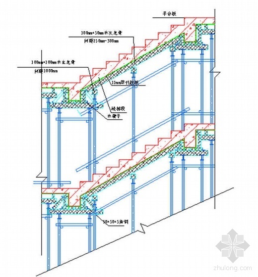 施工场地计算资料下载-内蒙古某商业楼模板施工方案（附计算）