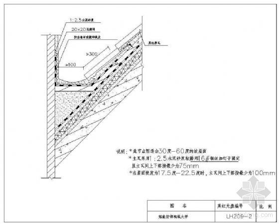 烟囱详图大样资料下载-英红瓦－烟囱后部构筑大样（二）