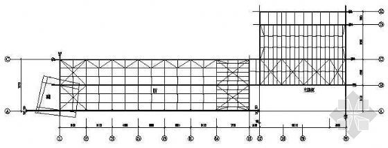 展厅CAD施工图纸资料下载-福特汽车展厅钢结构施工图纸