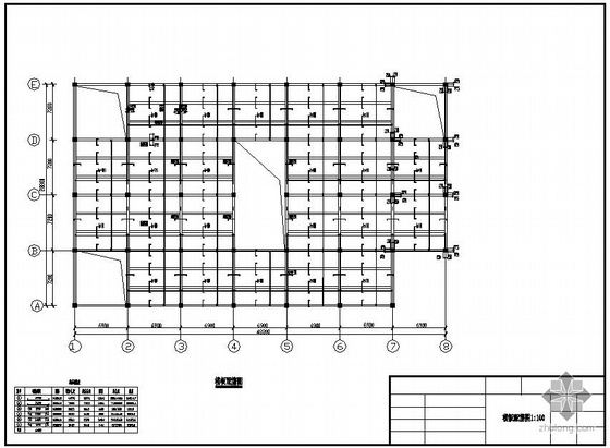 某四层框架商场资料下载-某四层商场结构设计图
