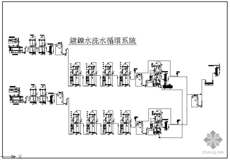 脱硫系统工艺流程图资料下载-某公司纯水镍回水系统工艺流程图