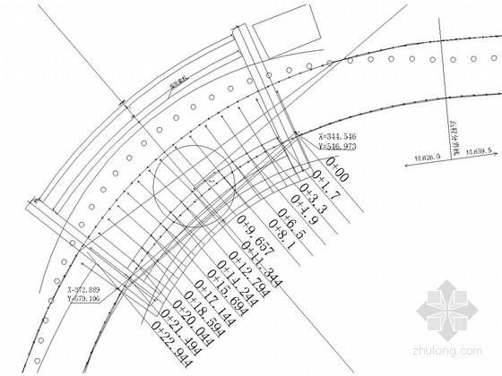 拱坝溢流坝剖面图资料下载-[贵州]双曲拱溢流坝设计图