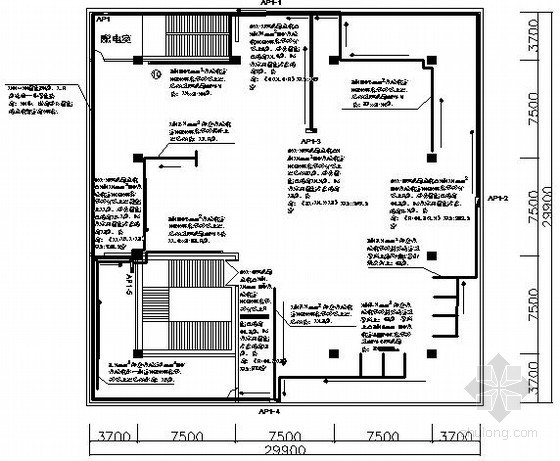 画厅展览空间设计案例资料下载-小型展览厅电气施工图纸