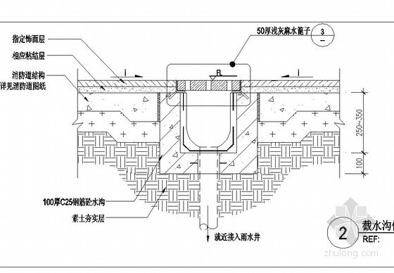 雨水沟施工大样资料下载-截水沟施工做法详图