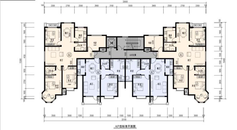 [内蒙古]现代方格构图住宅小区建筑设计方案文本（16年含CAD）-现代风格方格构图住宅小区建筑平面图