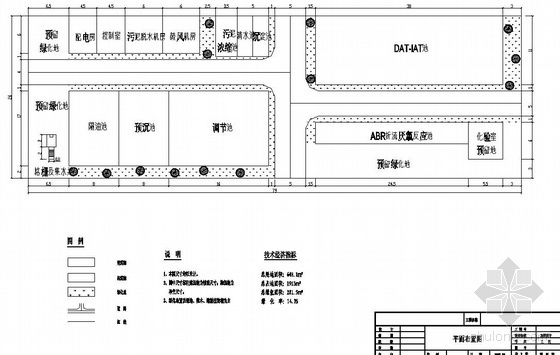 屠宰场设计施工图资料下载-屠宰场污水站工艺图