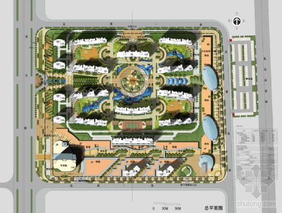 小区总体模型设计资料下载-江苏南京某小区景观与建筑规划设计方案