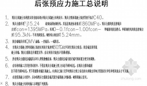 超市装修设计施工图说明资料下载-预应力施工图说明及节点构造详图