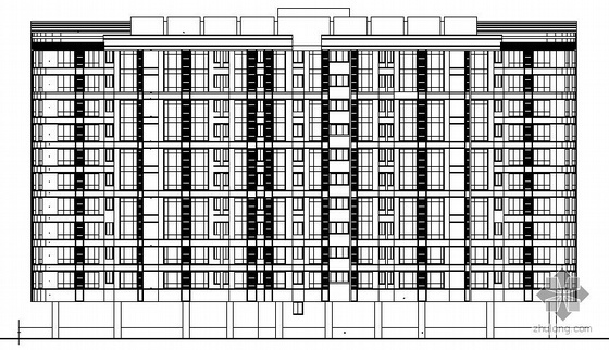 十层住宅楼建筑图资料下载-南京某十层1-2住宅楼建筑方案图