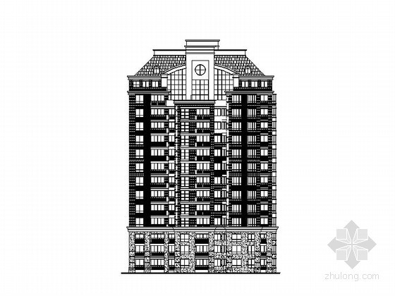 欧式门窗节点详图资料下载-某十四层欧式住宅楼建筑施工图