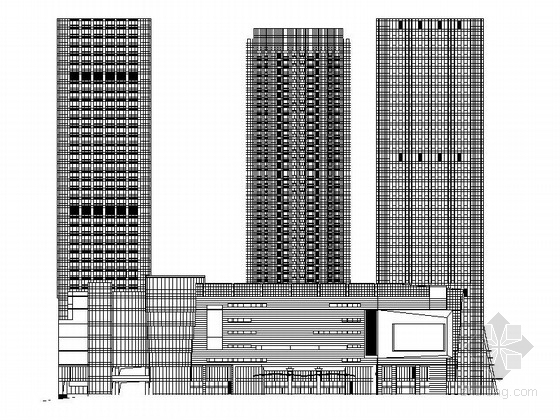 150米超高层施工图资料下载-[重庆]某超高层商业综合楼建筑施工图（210米）
