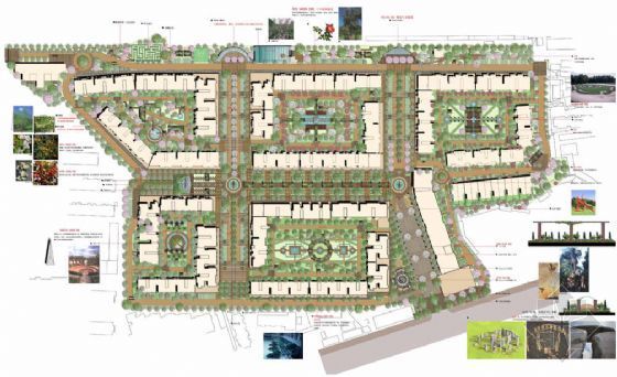 小区住宅楼概念性设计资料下载-昆明小区景观概念性设计方案（2）