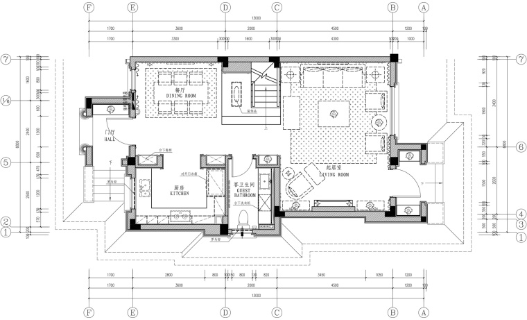 二层简约别墅结构施工图资料下载-[长沙]金地三千府六期联排别墅样板间设计施工图及效果图