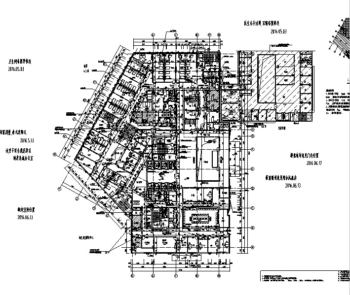 [湖南]高层框架结构市级医院综合楼建筑施工图（16年含水电图纸）-高层框架结构市级医院综合楼建筑平面图