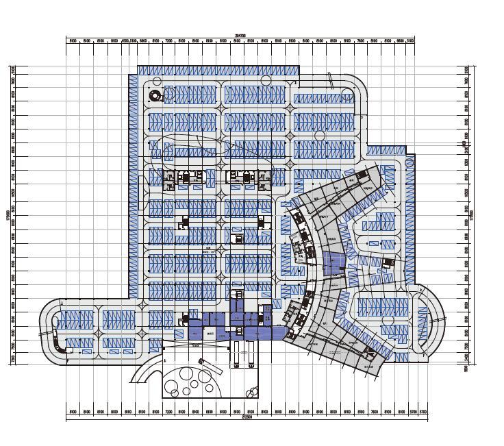 [深圳]现代综合医院建筑设计方案文本地下一层平面图