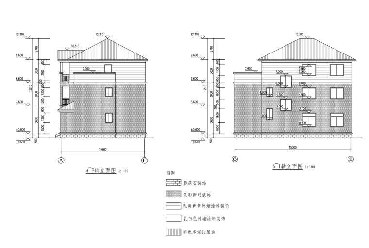 三层新农村独栋别墅建筑设计施工图（含全套CAD图纸）-屏幕快照 2019-01-09 上午10.11.53