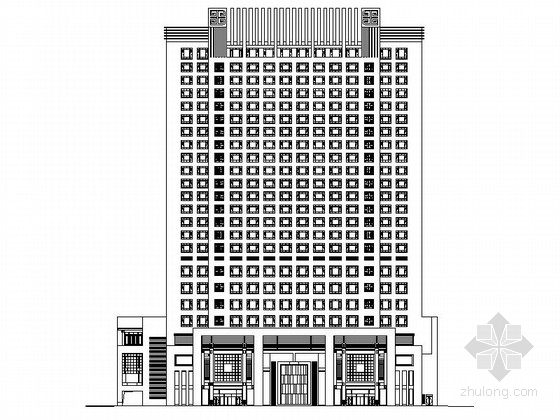 建筑设计院施工图资料下载-[山东]高层现代风格星级商务酒店建筑设计施工图（知名建筑设计院）