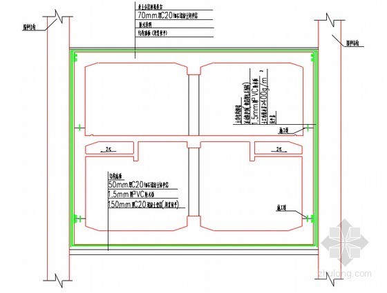 [广东]地铁车站及区间隧道施工组织设计548页（明挖顺作法 海瑞克土压平衡盾构）-车站防水结构示意图 