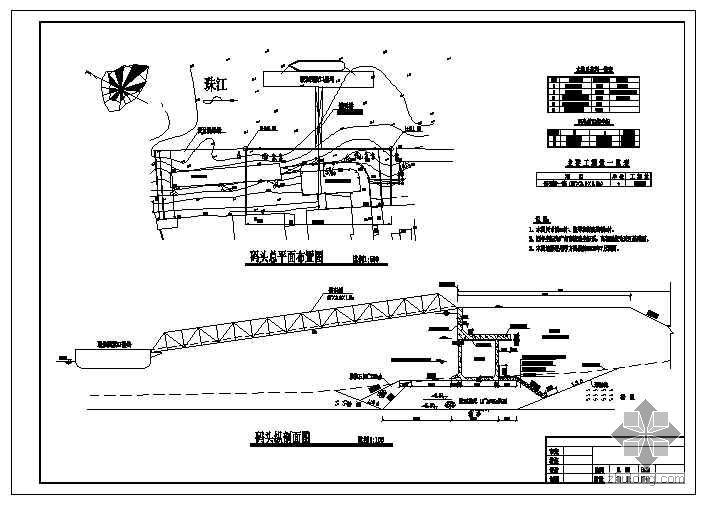 钢板桩现场施工平面图资料下载-珠江某钢板桩码头初设图