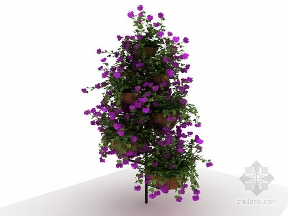植物材质贴图资料下载-花架3d模型下载