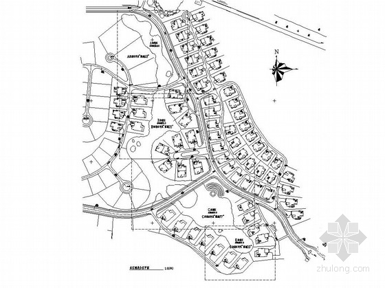 高级景观住宅小区资料下载-[东莞]高级住宅区湖岸分区园林景观工程施工图