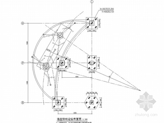 钢龙骨节点图资料下载-天空树造型钢柱施工图（含3d3s计算书）
